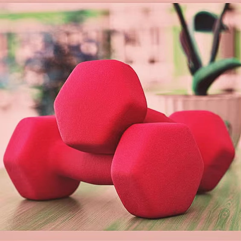 Wholesale 1Kg 2Kg Lbs Sports Dumbbells Women Colorful Hex Hand Weight Dumbbells Set Frosted Dip Small Dumbbells