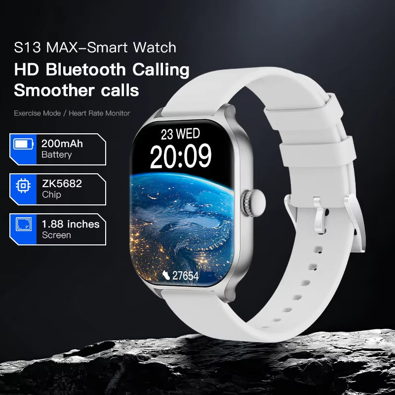Newest Smart Watch S13 MAX Smartwatch 1.88 HD Display Bluetooth Call Message Alert Sports Mode Smartwatch for Men Women