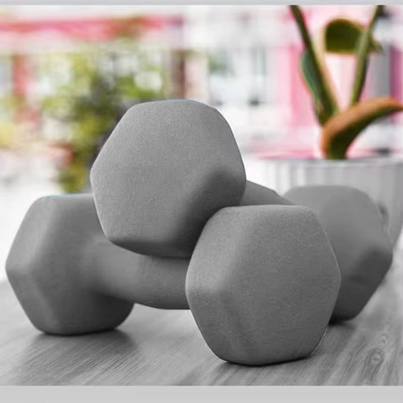 Wholesale 1Kg 2Kg Lbs Sports Dumbbells Women Colorful Hex Hand Weight Dumbbells Set Frosted Dip Small Dumbbells